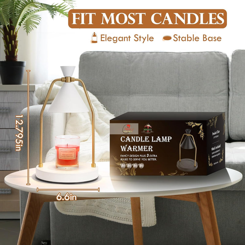 Candle Warmer Lamp with Timer, Dimmable Candle Light Electric Candle Warmer Compatible with Candles, Candle Holders for Home Decor & Gifts