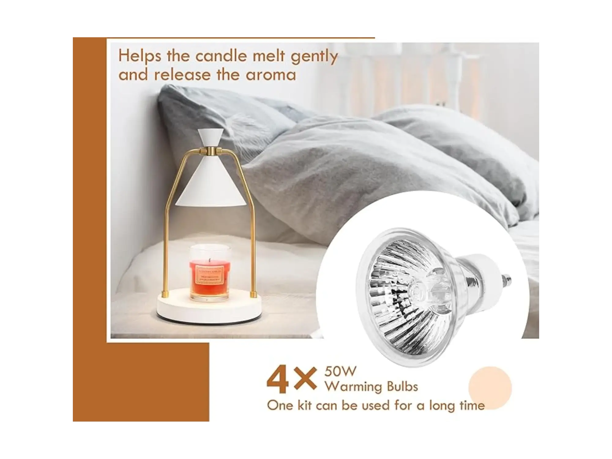 Dimmable Candle Warmer Lamp with timer plus 2 bulbs