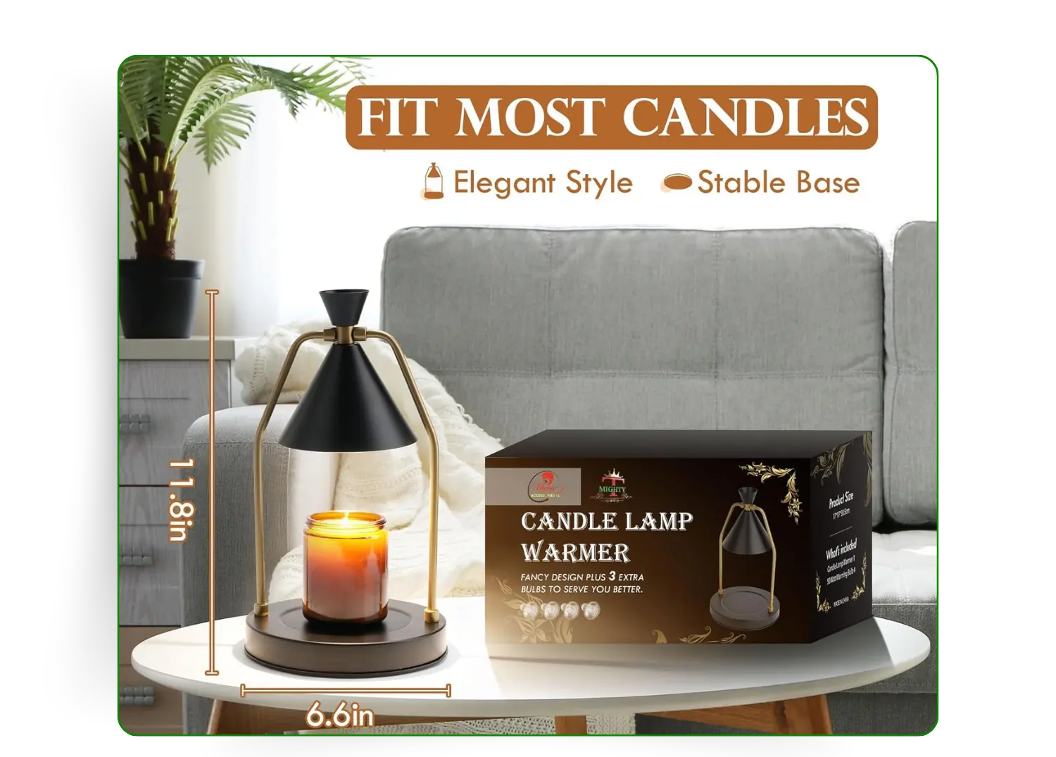 Dimmable candle warmer lamp by mighty t