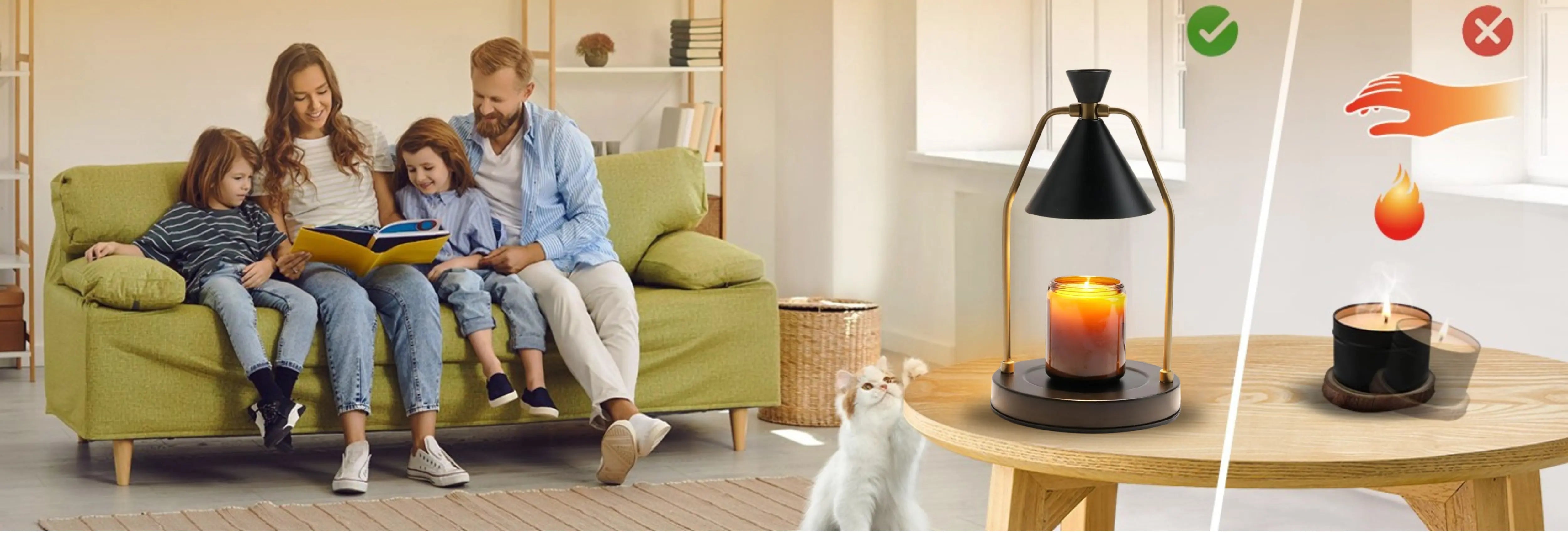 Dimmable candle warmer lamp with dimmer and timer store banner