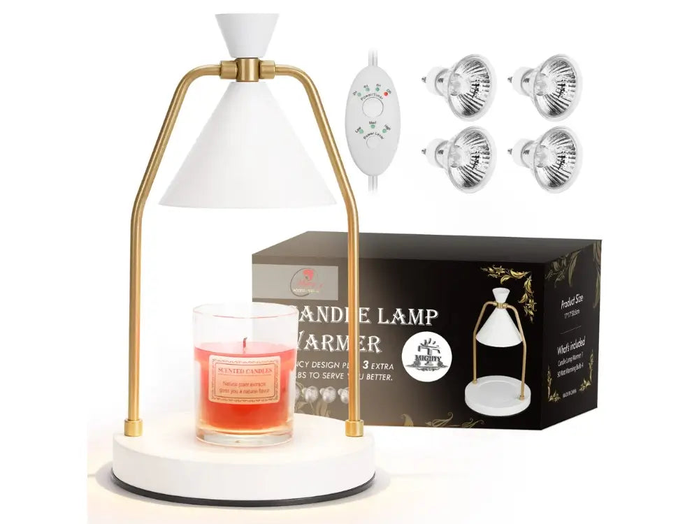 Mighty T White Dimmable Electric Candle Lamp with Candle holder Home Decor and Gift